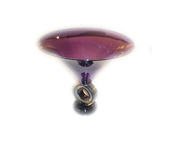 A purple glass bowl