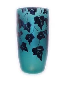 A close up of the bottom of a vase